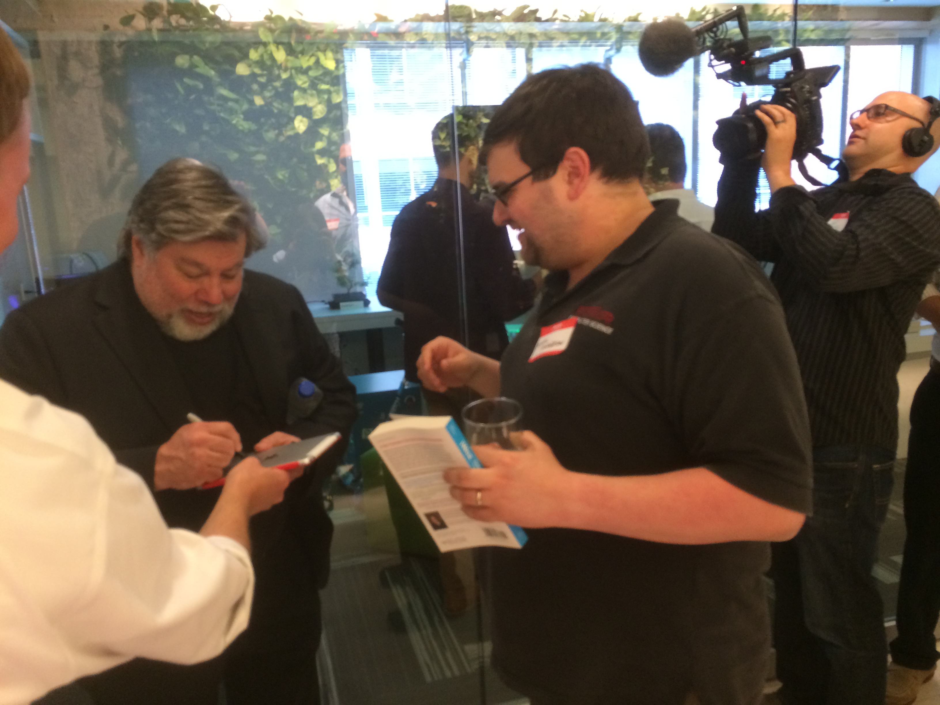 Steve Wozniak signing my copy of his book at Capital One Event